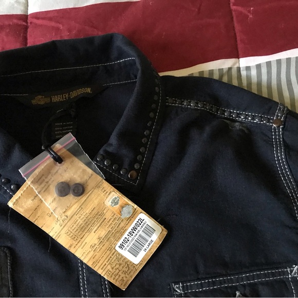 Long Sleeve Button Down Harley Women’s shirt - Picture 5 of 7